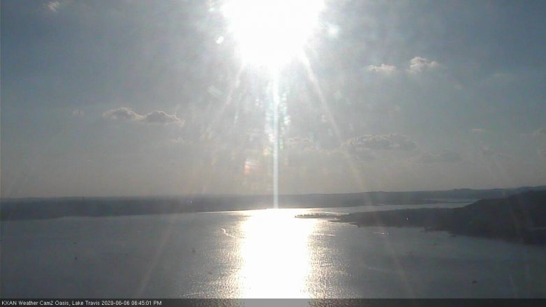 Lake Travis webcam, June 6, 2020 6:45 PM CT