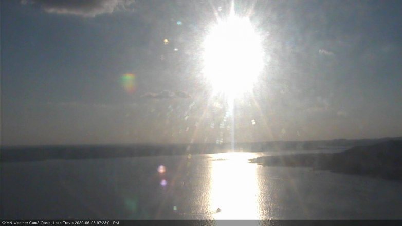 Lake Travis webcam, June 6, 2020 7:25 PM CT