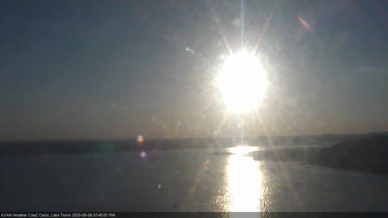 Lake Travis webcam, June 6, 2020 7:45 PM CT