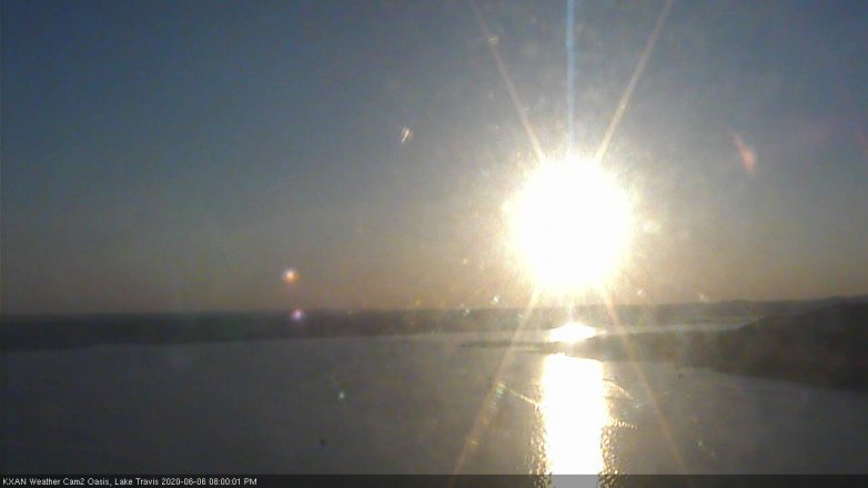Lake Travis webcam, June 6, 2020 8:00 PM CT