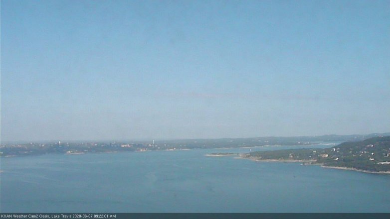 Lake Travis webcam, June 7, 2020 9:25 AM CT