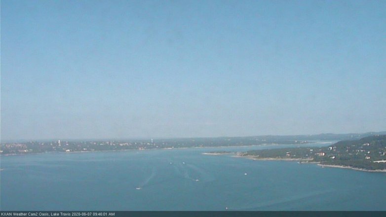 Lake Travis webcam, June 7, 2020 9:45 AM CT