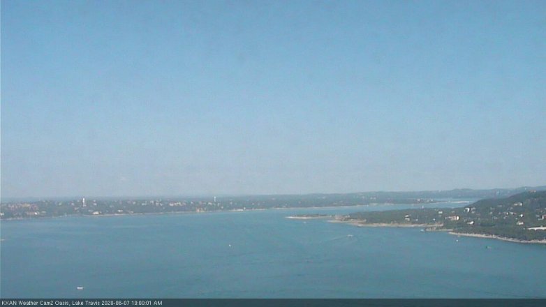 Lake Travis webcam, June 7, 2020 10:00 AM CT