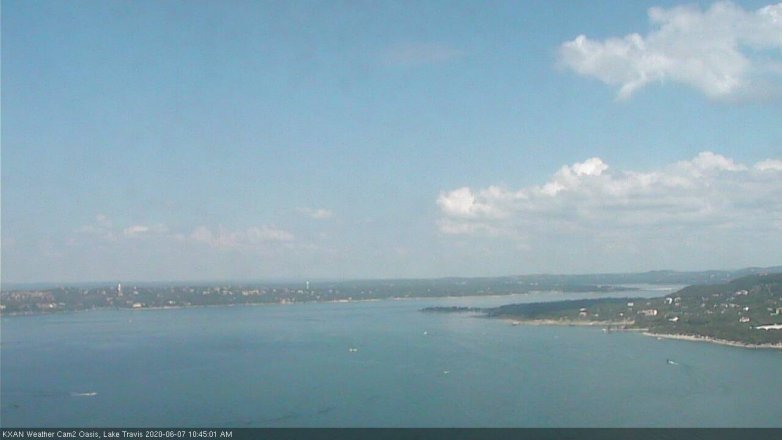Lake Travis webcam, June 7, 2020 10:45 AM CT