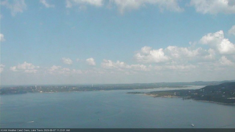 Lake Travis webcam, June 7, 2020 11:25 AM CT