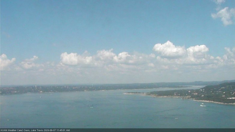Lake Travis webcam, June 7, 2020 11:45 AM CT