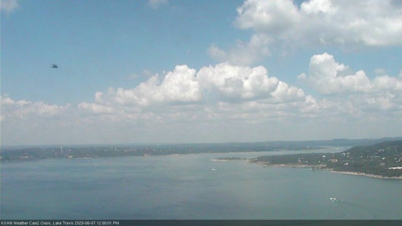 Lake Travis webcam, June 7, 2020 12:00 PM CT