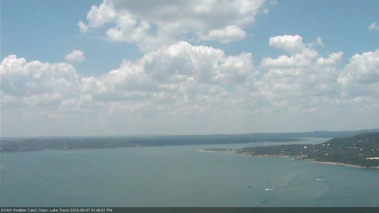 Lake Travis webcam, June 7, 2020 1:45 PM CT