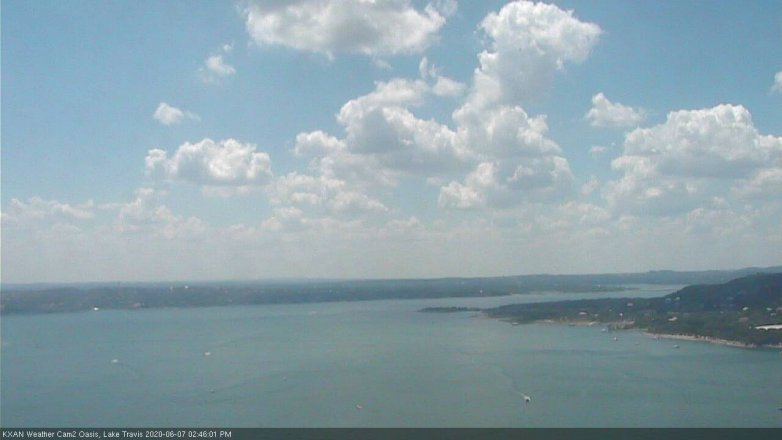 Lake Travis webcam, June 7, 2020 2:45 PM CT