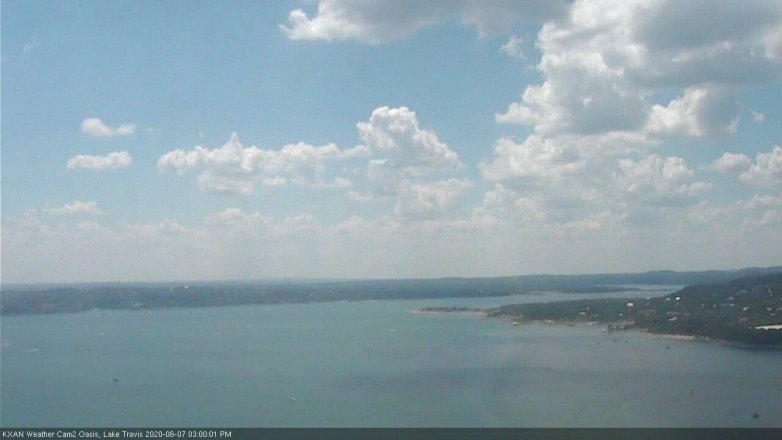 Lake Travis webcam, June 7, 2020 3:00 PM CT