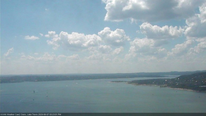 Lake Travis webcam, June 7, 2020 3:25 PM CT