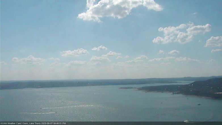 Lake Travis webcam, June 7, 2020 4:45 PM CT