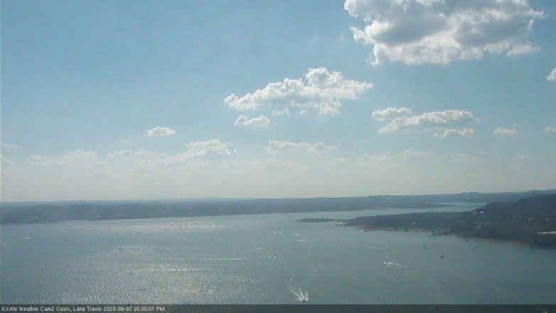 Lake Travis webcam, June 7, 2020 5:00 PM CT