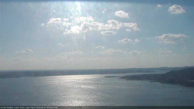 Lake Travis webcam, June 7, 2020 5:45 PM CT