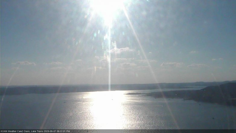 Lake Travis webcam, June 7, 2020 6:25 PM CT
