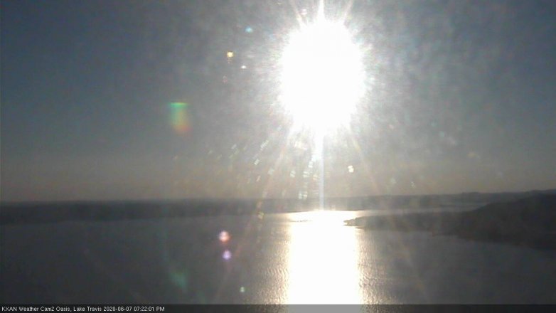 Lake Travis webcam, June 7, 2020 7:25 PM CT