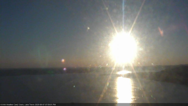 Lake Travis webcam, June 7, 2020 8:00 PM CT