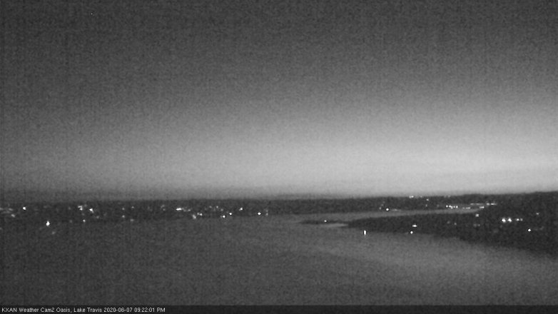 Lake Travis webcam, June 7, 2020 9:25 PM CT