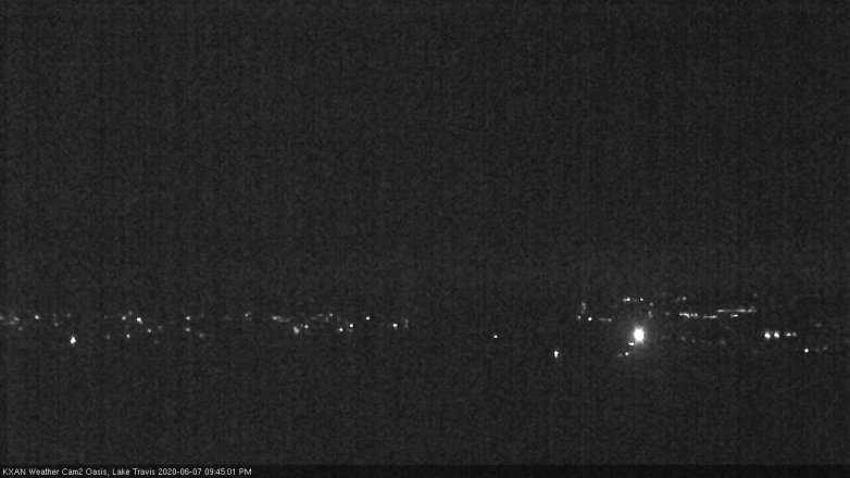 Lake Travis webcam, June 7, 2020 9:45 PM CT