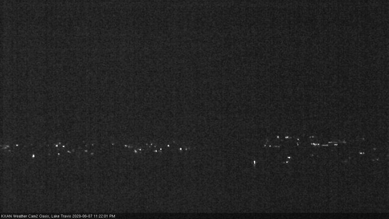 Lake Travis webcam, June 7, 2020 11:25 PM CT