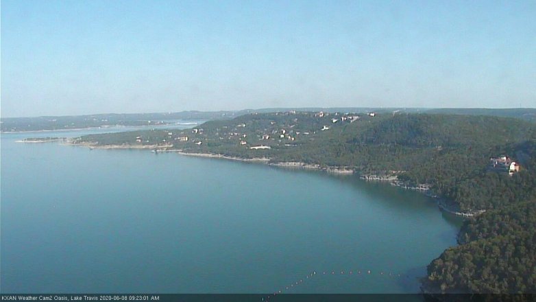 Lake Travis webcam, June 8, 2020 9:25 AM CT