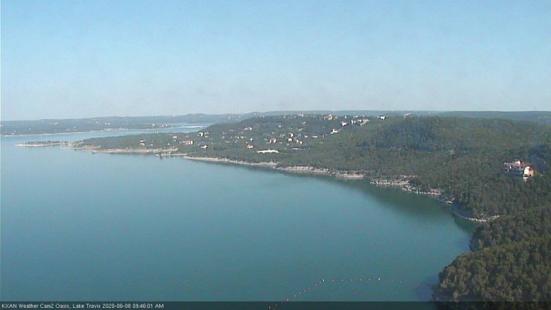 Lake Travis webcam, June 8, 2020 9:45 AM CT