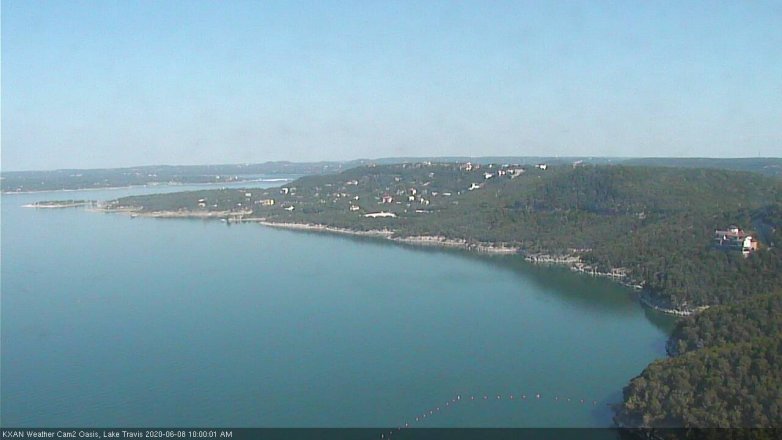 Lake Travis webcam, June 8, 2020 10:00 AM CT