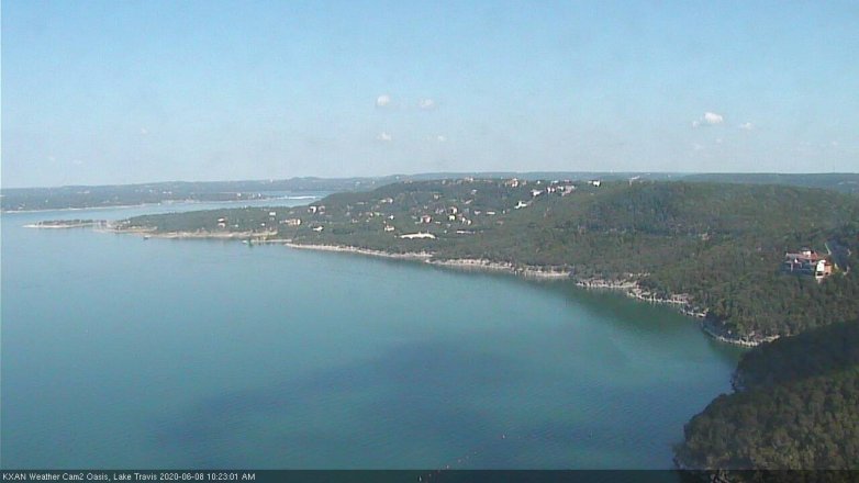 Lake Travis webcam, June 8, 2020 10:25 AM CT