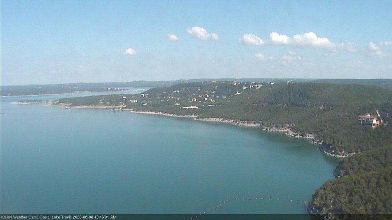 Lake Travis webcam, June 8, 2020 10:45 AM CT