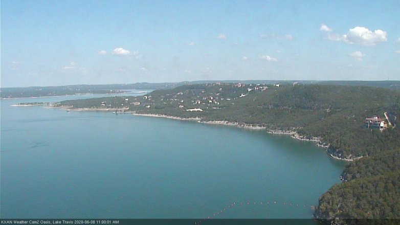 Lake Travis webcam, June 8, 2020 11:00 AM CT