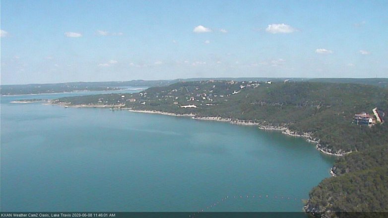 Lake Travis webcam, June 8, 2020 11:45 AM CT