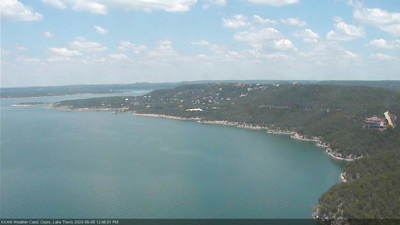 Lake Travis webcam, June 8, 2020 12:45 PM CT