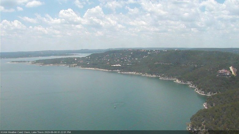 Lake Travis webcam, June 8, 2020 1:25 PM CT