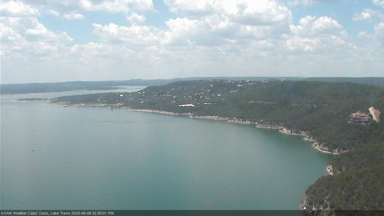 Lake Travis webcam, June 8, 2020 2:00 PM CT