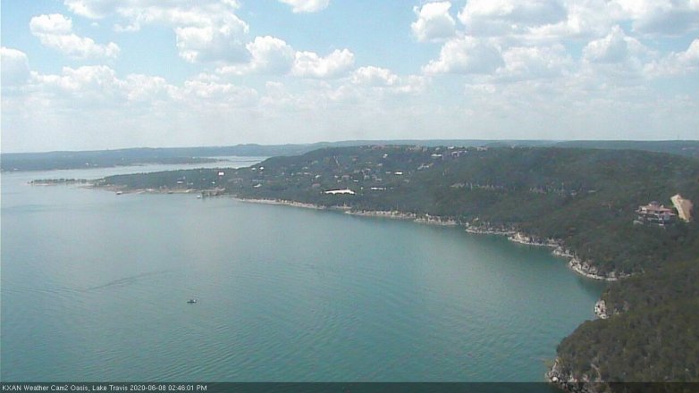 Lake Travis webcam, June 8, 2020 2:45 PM CT