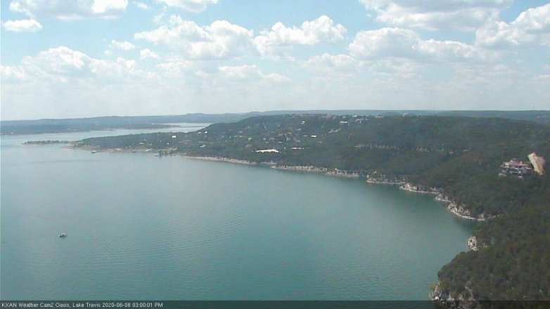 Lake Travis webcam, June 8, 2020 3:00 PM CT