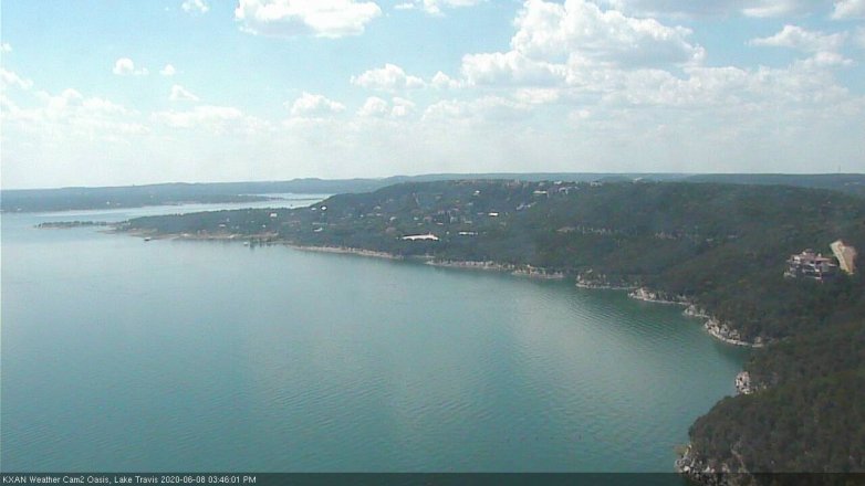 Lake Travis webcam, June 8, 2020 3:45 PM CT