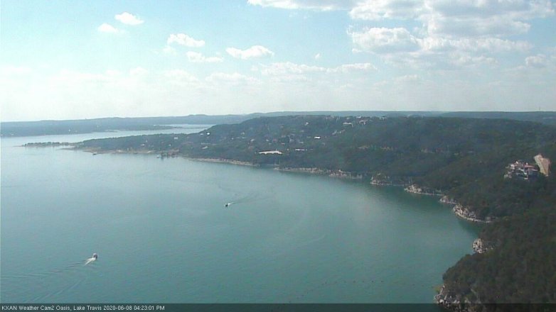Lake Travis webcam, June 8, 2020 4:25 PM CT