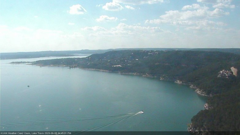 Lake Travis webcam, June 8, 2020 4:45 PM CT