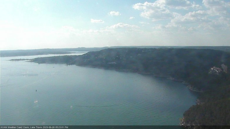 Lake Travis webcam, June 8, 2020 5:25 PM CT