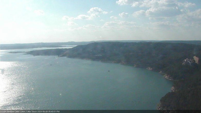 Lake Travis webcam, June 8, 2020 5:45 PM CT