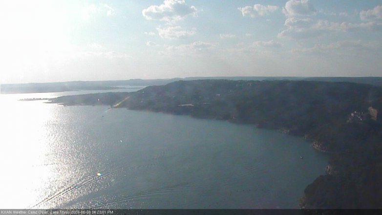 Lake Travis webcam, June 8, 2020 6:25 PM CT
