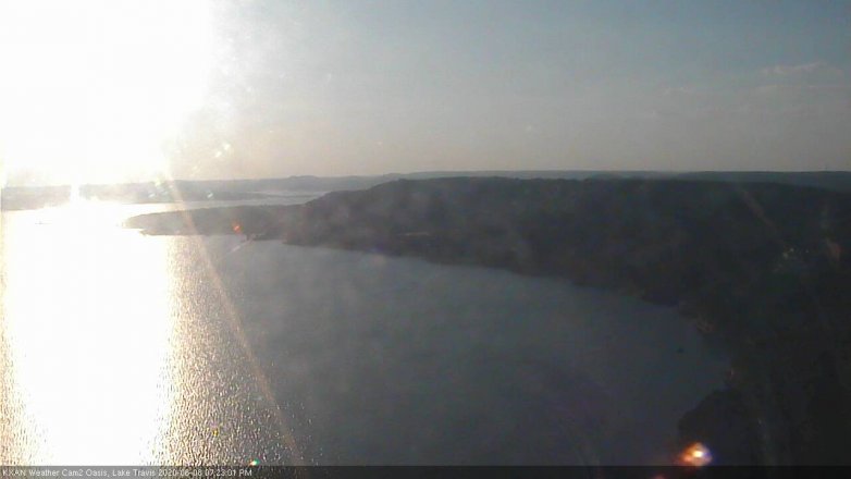 Lake Travis webcam, June 8, 2020 7:25 PM CT