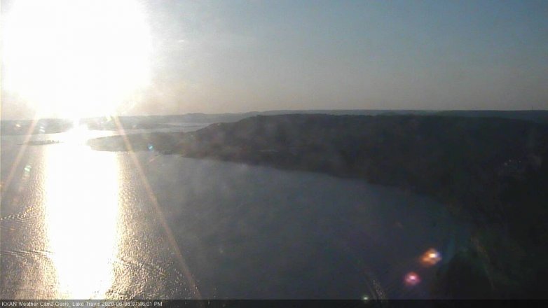 Lake Travis webcam, June 8, 2020 7:45 PM CT