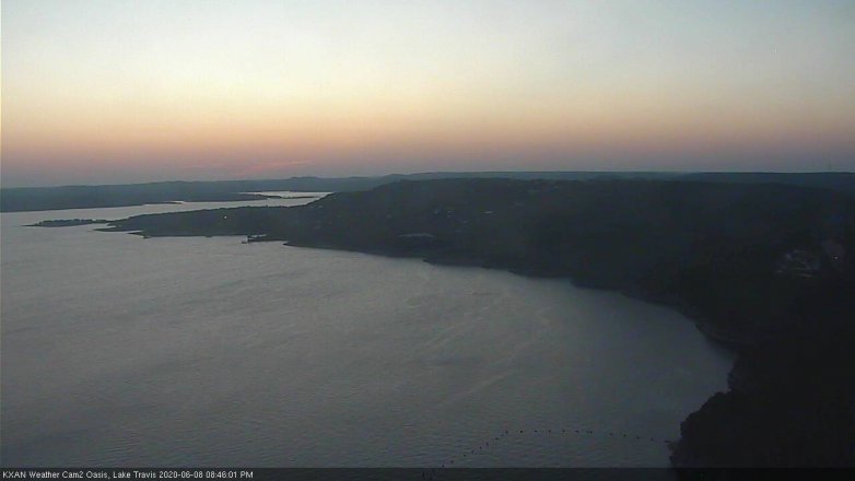 Lake Travis webcam, June 8, 2020 8:45 PM CT