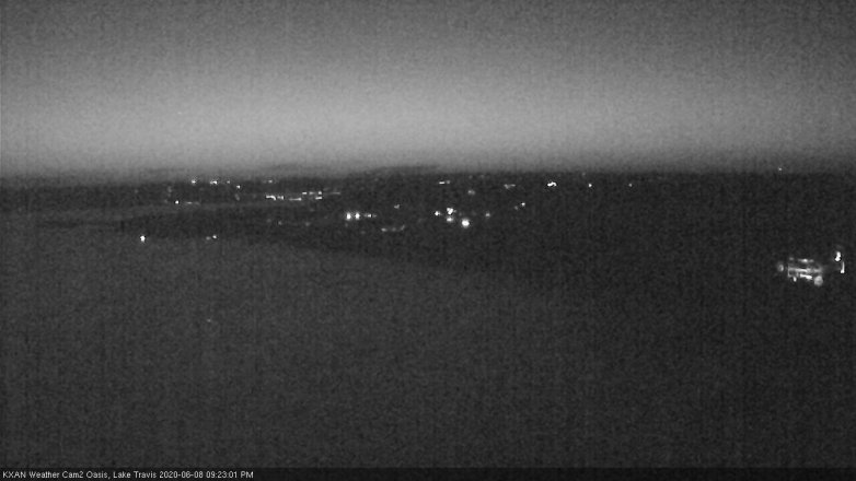 Lake Travis webcam, June 8, 2020 9:25 PM CT