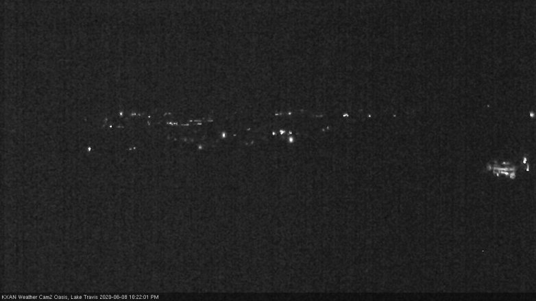Lake Travis webcam, June 8, 2020 10:25 PM CT