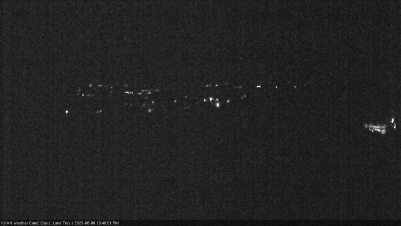 Lake Travis webcam, June 8, 2020 10:45 PM CT
