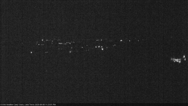 Lake Travis webcam, June 8, 2020 11:25 PM CT