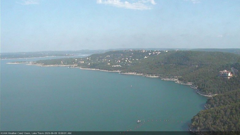Lake Travis webcam, June 9, 2020 10:00 AM CT